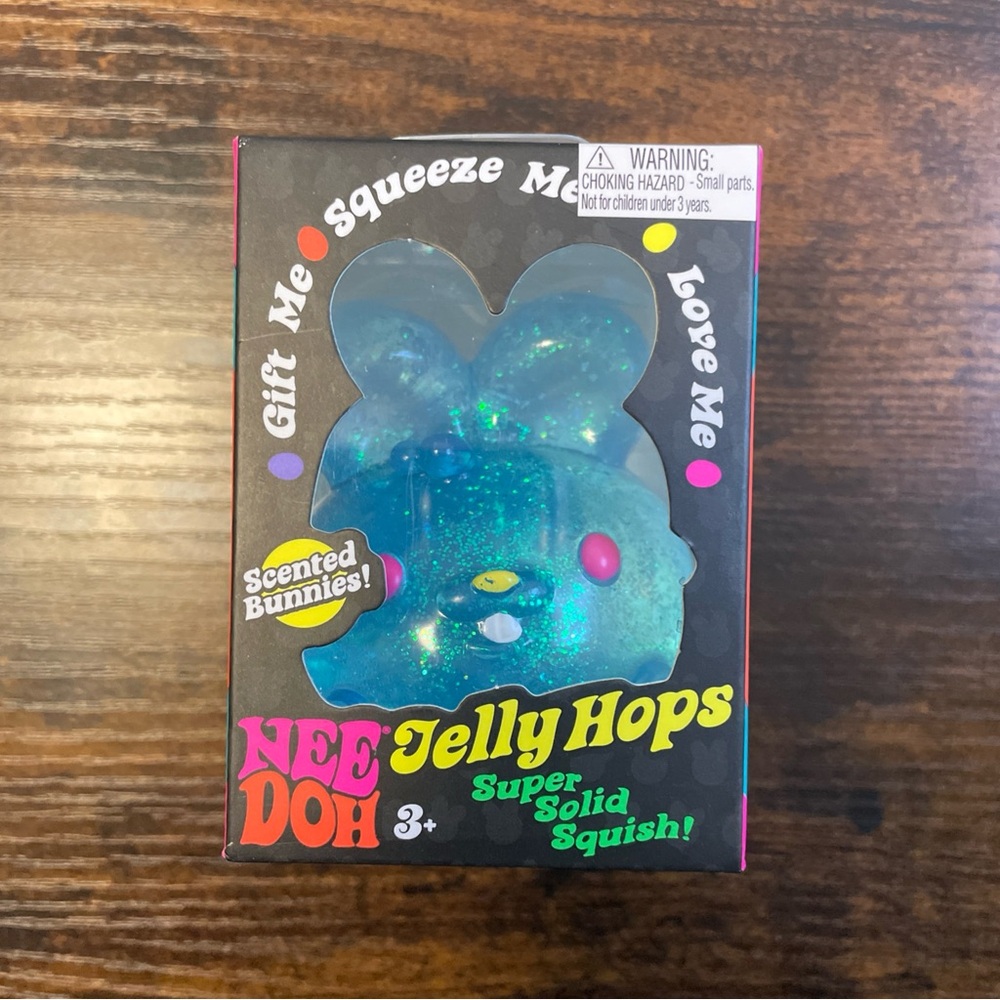 Nee Doh Jelly Hops Scented Bunny Toy Blue